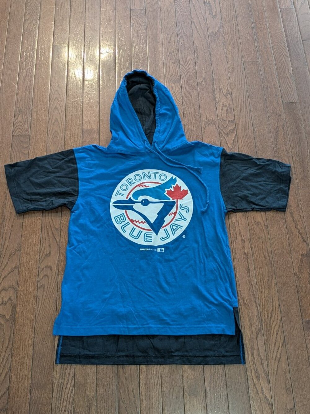 1994 Toronto Blue Jays Starter T-Shirt Hoodie Made In Canada - Size Fits Medium